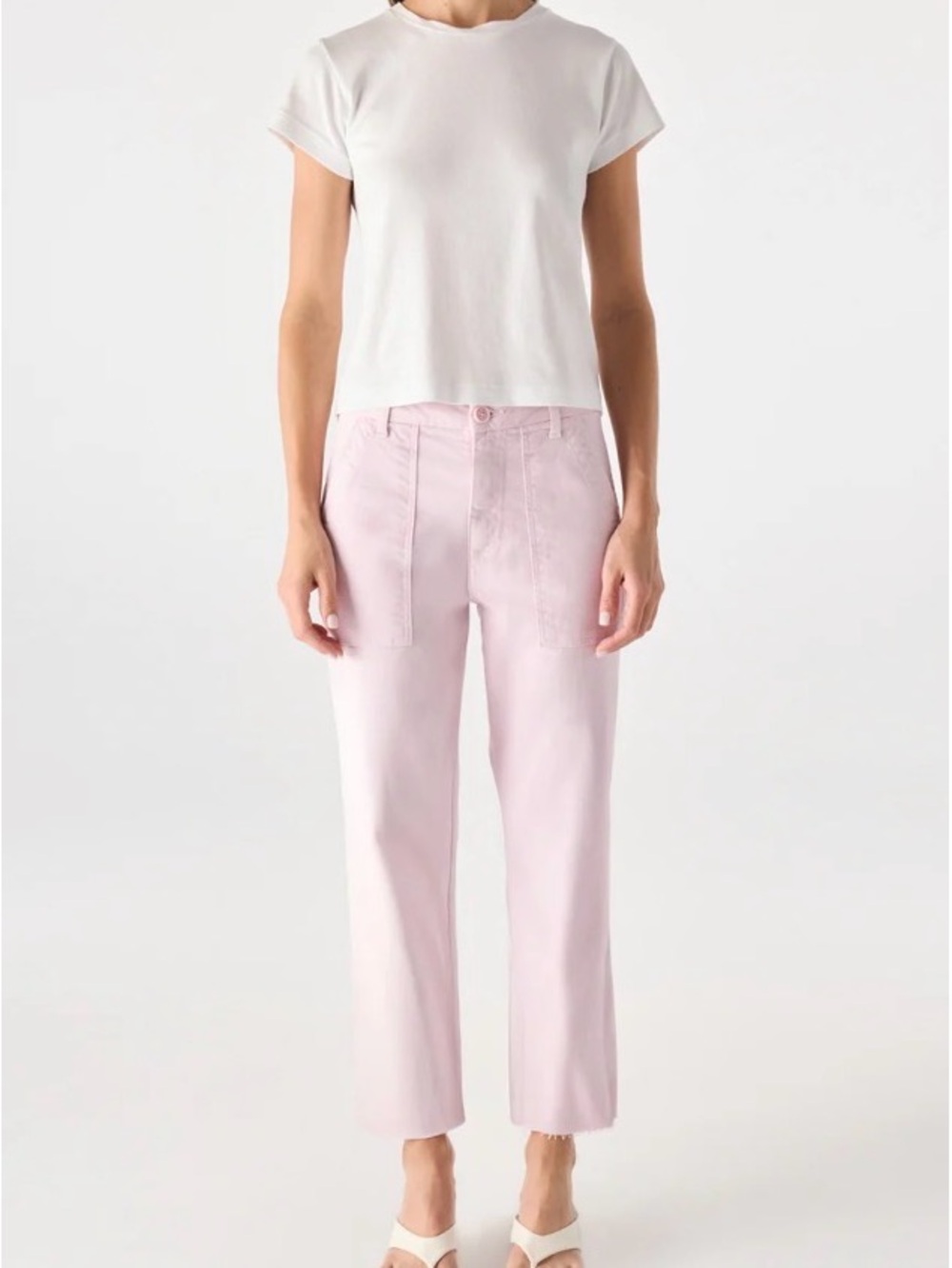 AMO Wisteria Relaxed-Rise Cropped Straight Pants